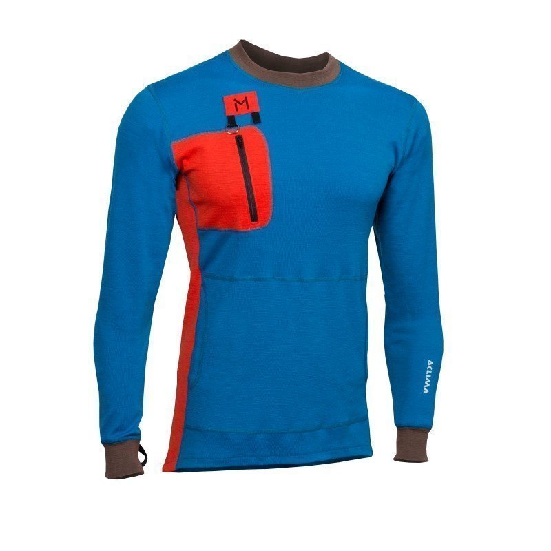 Aclima Lars Monsen Anárjohka Warmwool Trøye Rund Hal XL BLUE SAPPHIRE/POINCIANA/DARK E