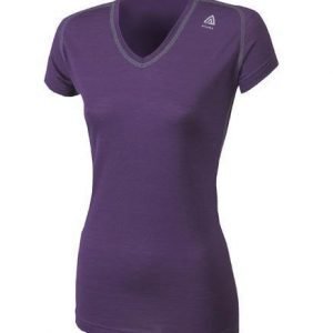 Aclima LightWool T-Shirt V Women partician purple