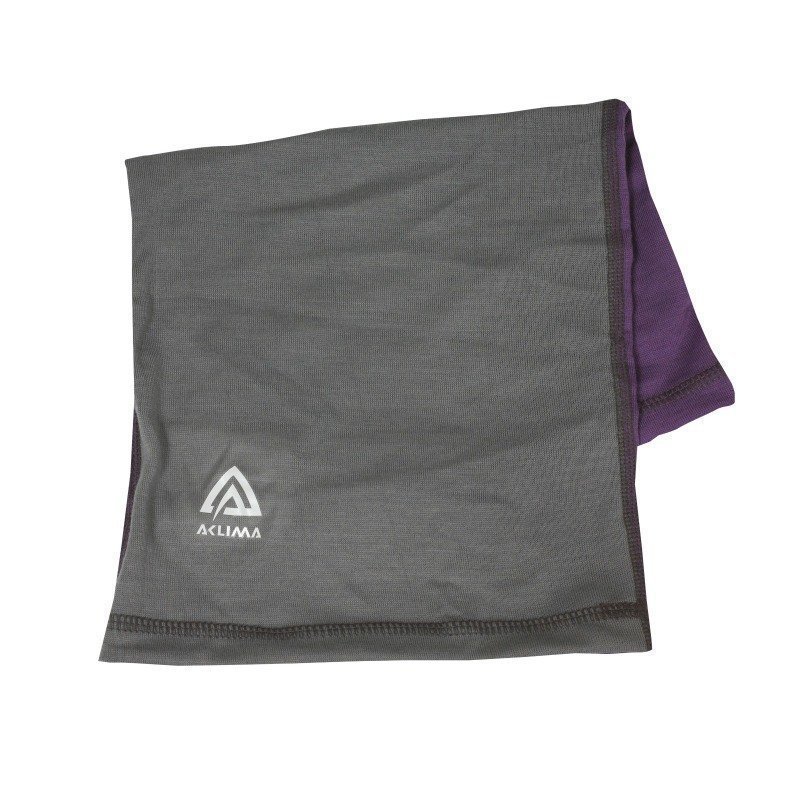 Aclima Lightwool Headover Children 1SIZE Purple/Grey