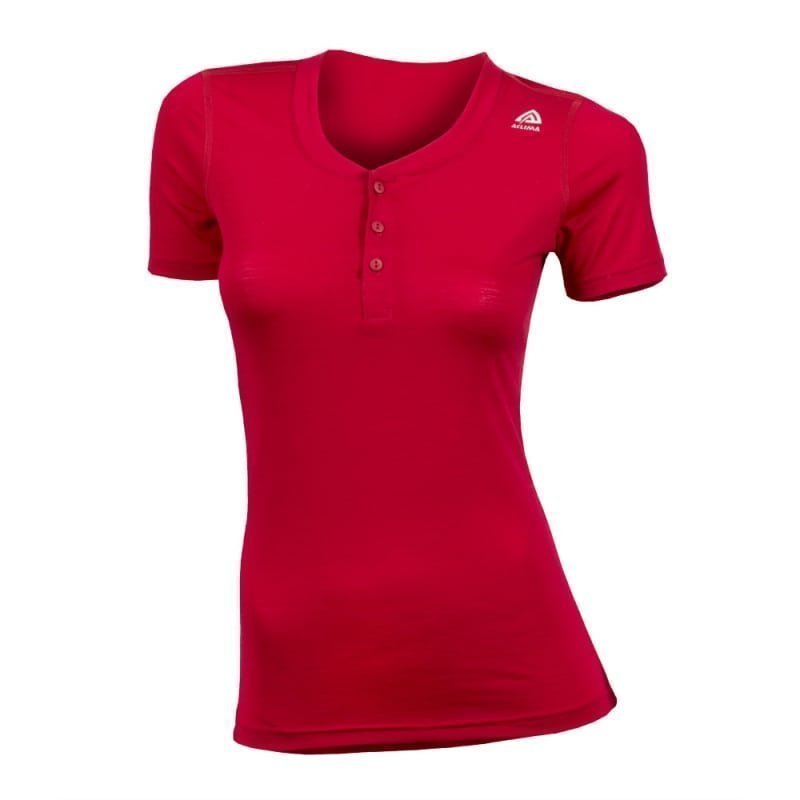 Aclima Women's Lightwool Henley Shirt XS Persian Red