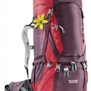 Deuter Aircontact 60 + 10SL Tummanpunainen