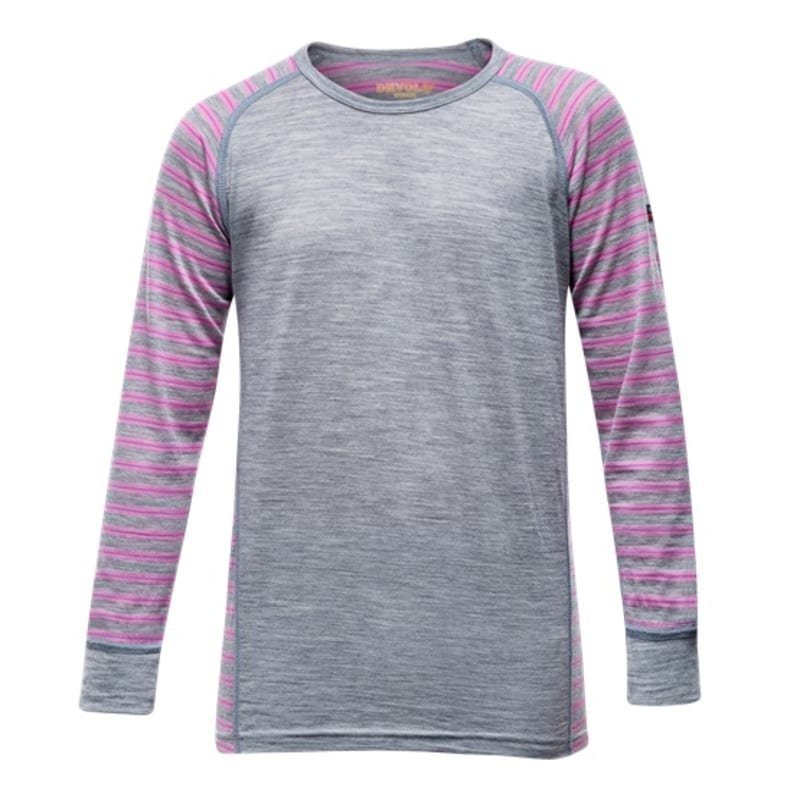 Devold Breeze Junior Shirt 12 Peony Stripes