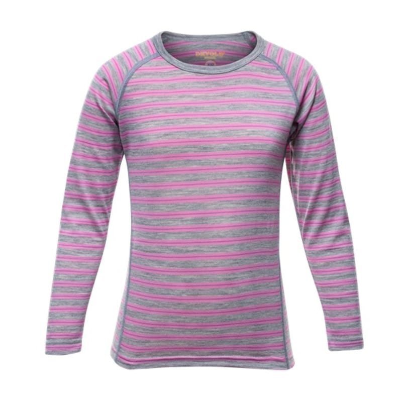 Devold Breeze Kid Shirt 2 Peony Stripes