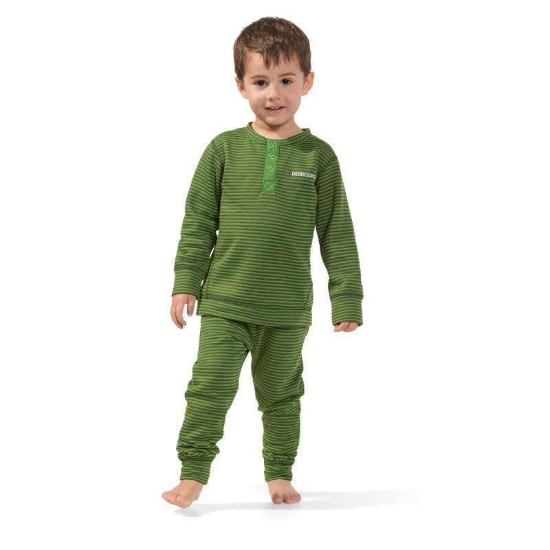Didriksons Moarri Kids Set 110 Green Striped