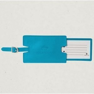 Eagle Creek Leather Luggage Tag nahkainen matkalaukun tunnistelaatta ocean sini