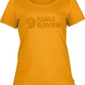 Fjällräven Logo T-shirt Women Keltainen L