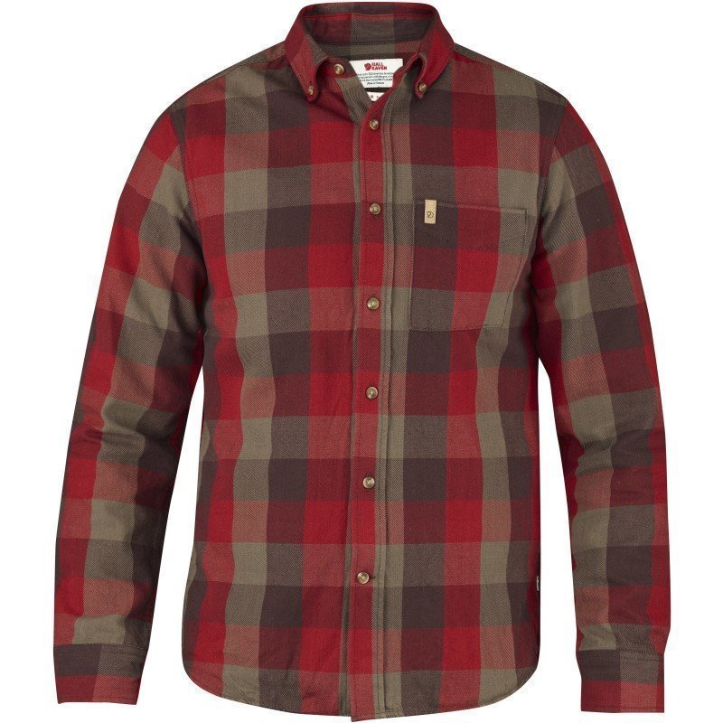 Fjällräven Övik Big Check Shirt LS S Burnt Red