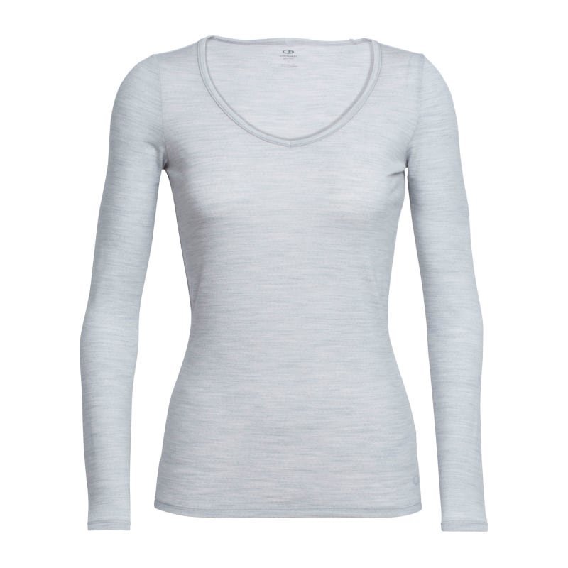 Icebreaker Women's Siren LS Sweetheart L Blizzard HTHR/Blizzard HTHR