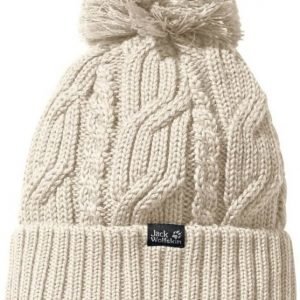 Jack Wolfskin Stormlock Pompom Beanie Valkoinen yksi koko (56-61 cm)