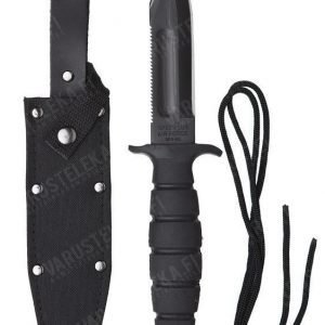 MFH Pilot survival knife kumikahvalla