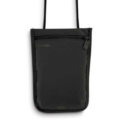 Pacsafe RFIDsafe 75 musta kaulapussi
