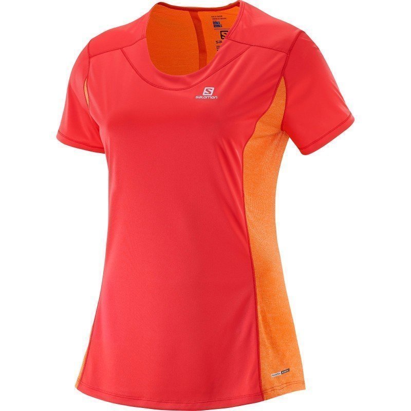 Salomon Agile Ss Tee W XS INFRARED / CAPUCINE ORANGE