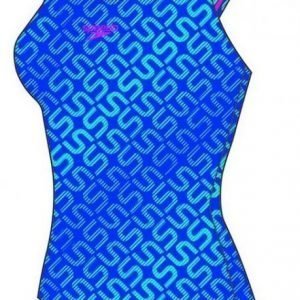 Speedo Monogram Allover Muscleback W naisten uimapuku sininen