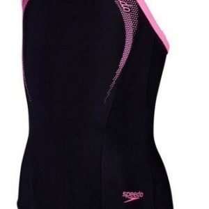 Speedo Thinstrap Tyttöjen uimapuku Musta/Pinkki