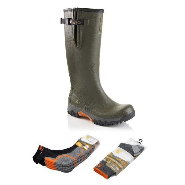 Viking Force II neopreeni kumikengät + 3+1 paria sukkia