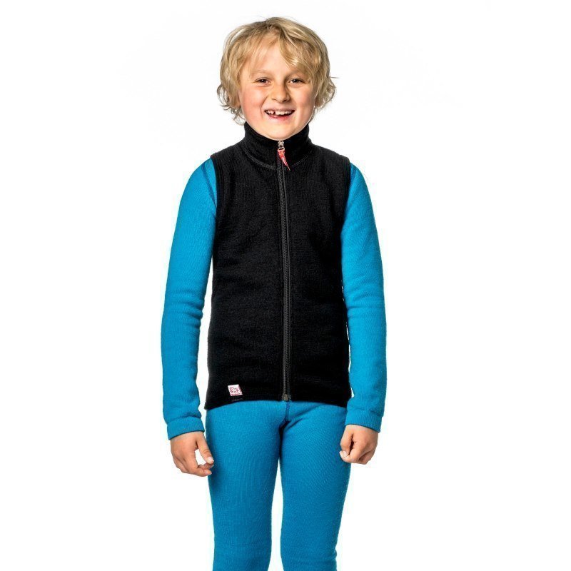 Woolpower Kids Vest 400 110-116 Pirate Black