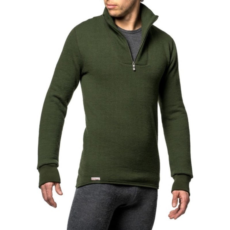 Woolpower Zip Turtleneck 400 S Green